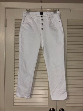 J. Crew White Essential Straight Jeans